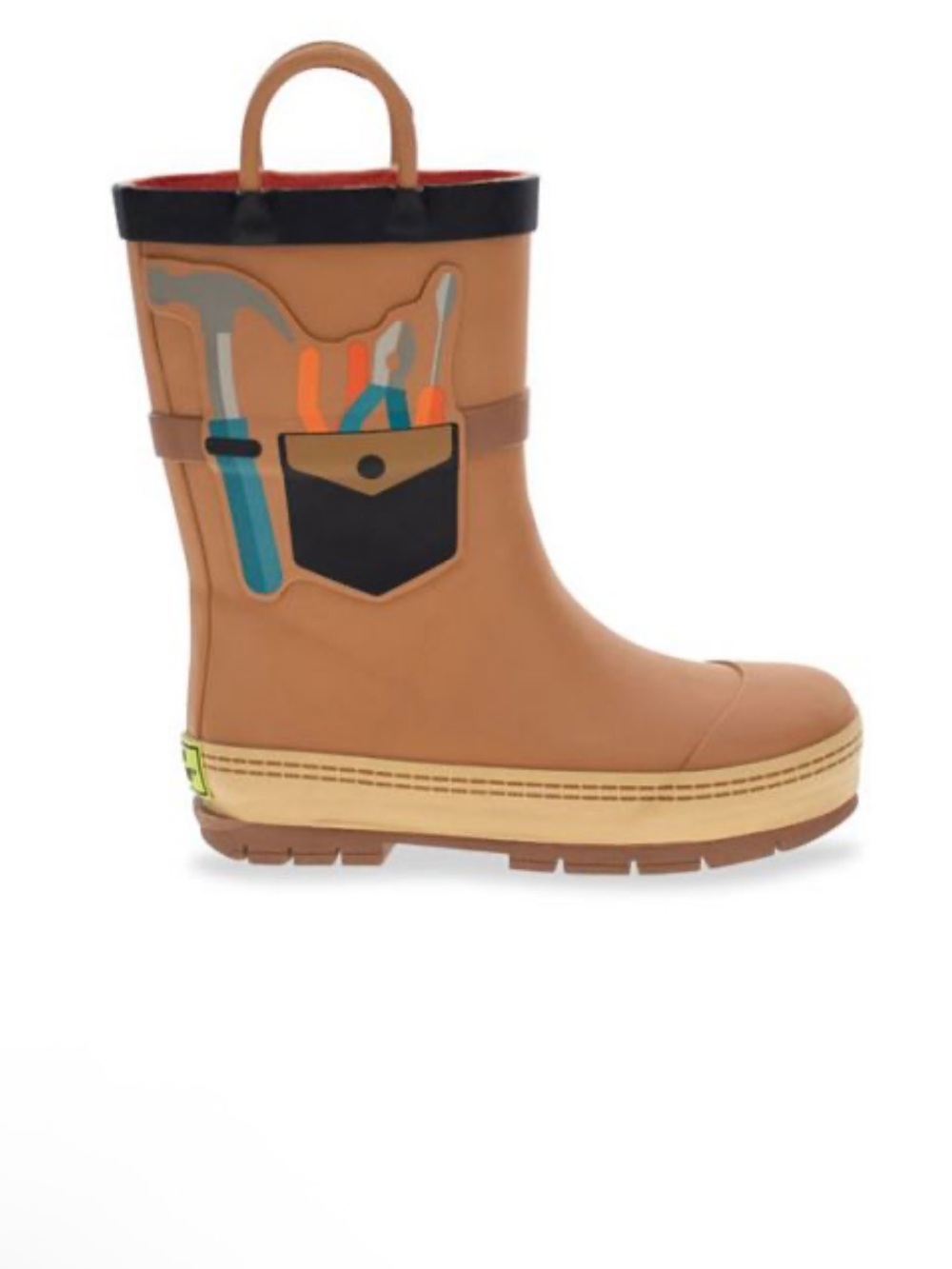 Western Chief Brown Kids Tool-Print Rain Boot